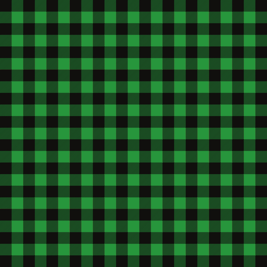 Plaid Green Adhesive Vinyl