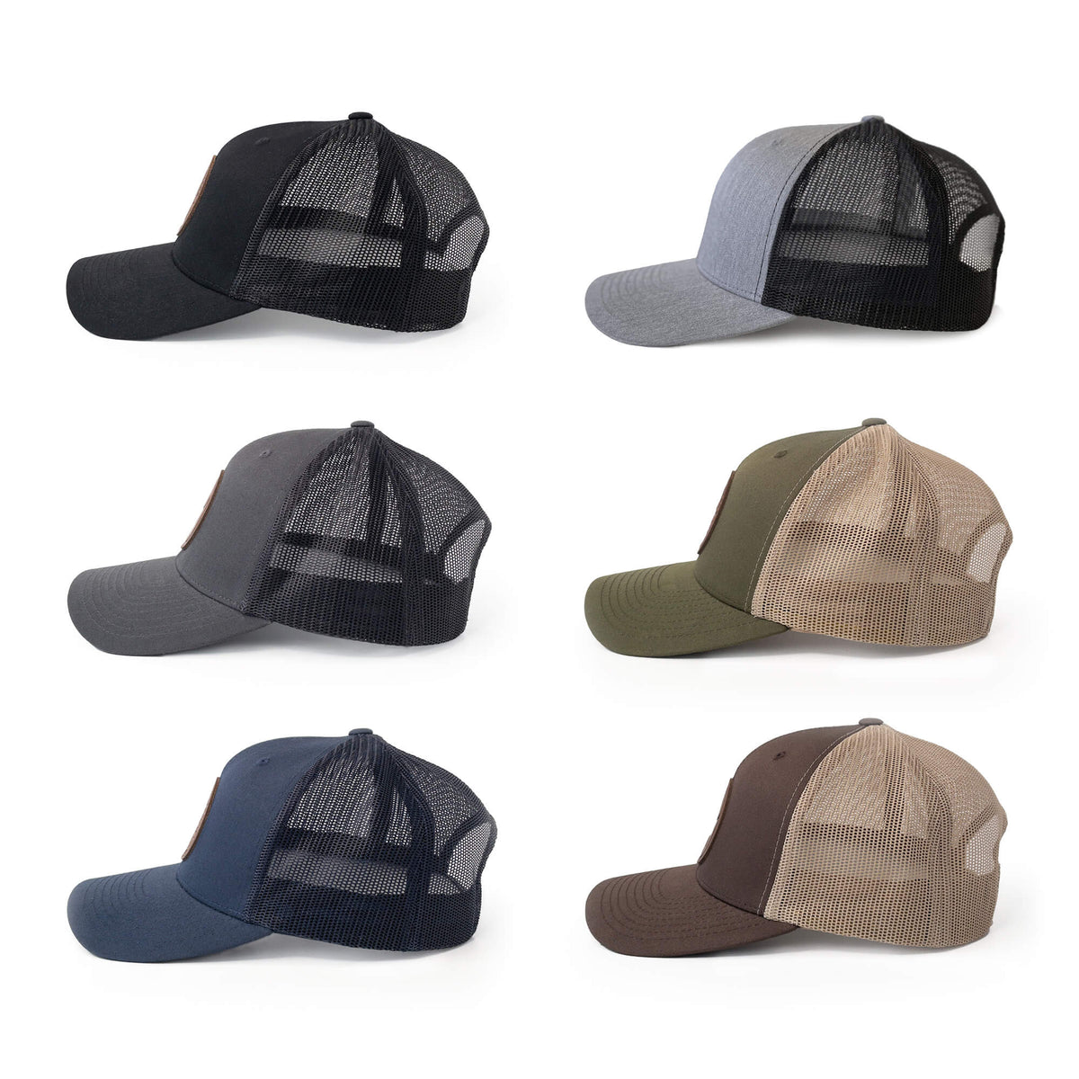 Bighorn Sheep Leather Patch Trucker Hat