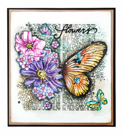 SL Cutting Die Numbers & Flowers Grunge Collection 98x141x1mm 8 PC nr.503