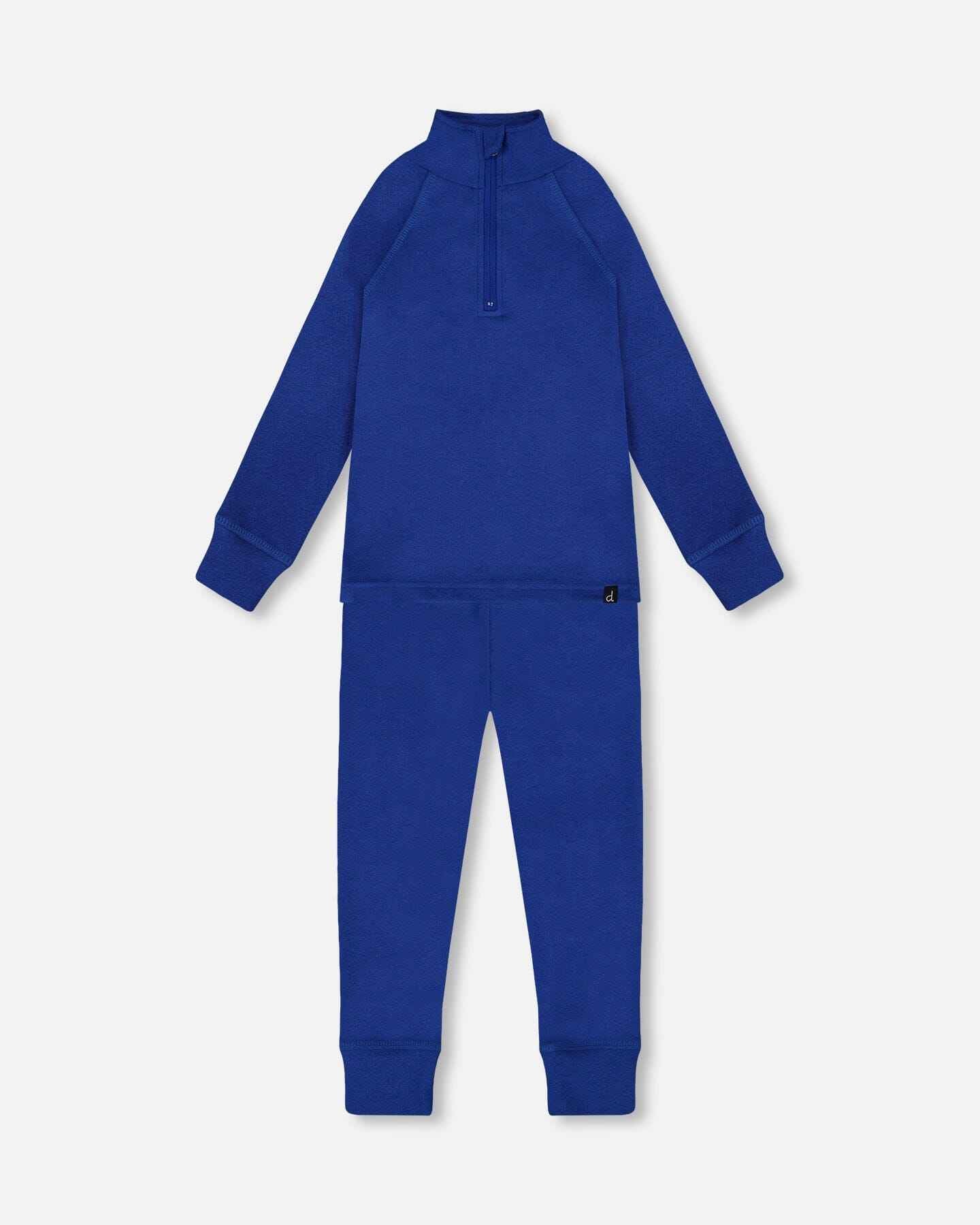 Two-Piece Thermal Underwear Set Blue