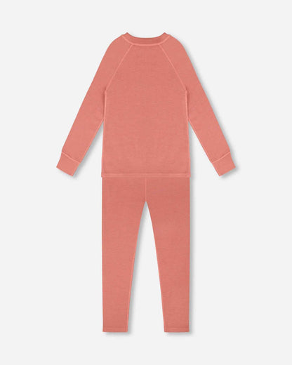 Merino Wool Base Layer Set Dusty Pink
