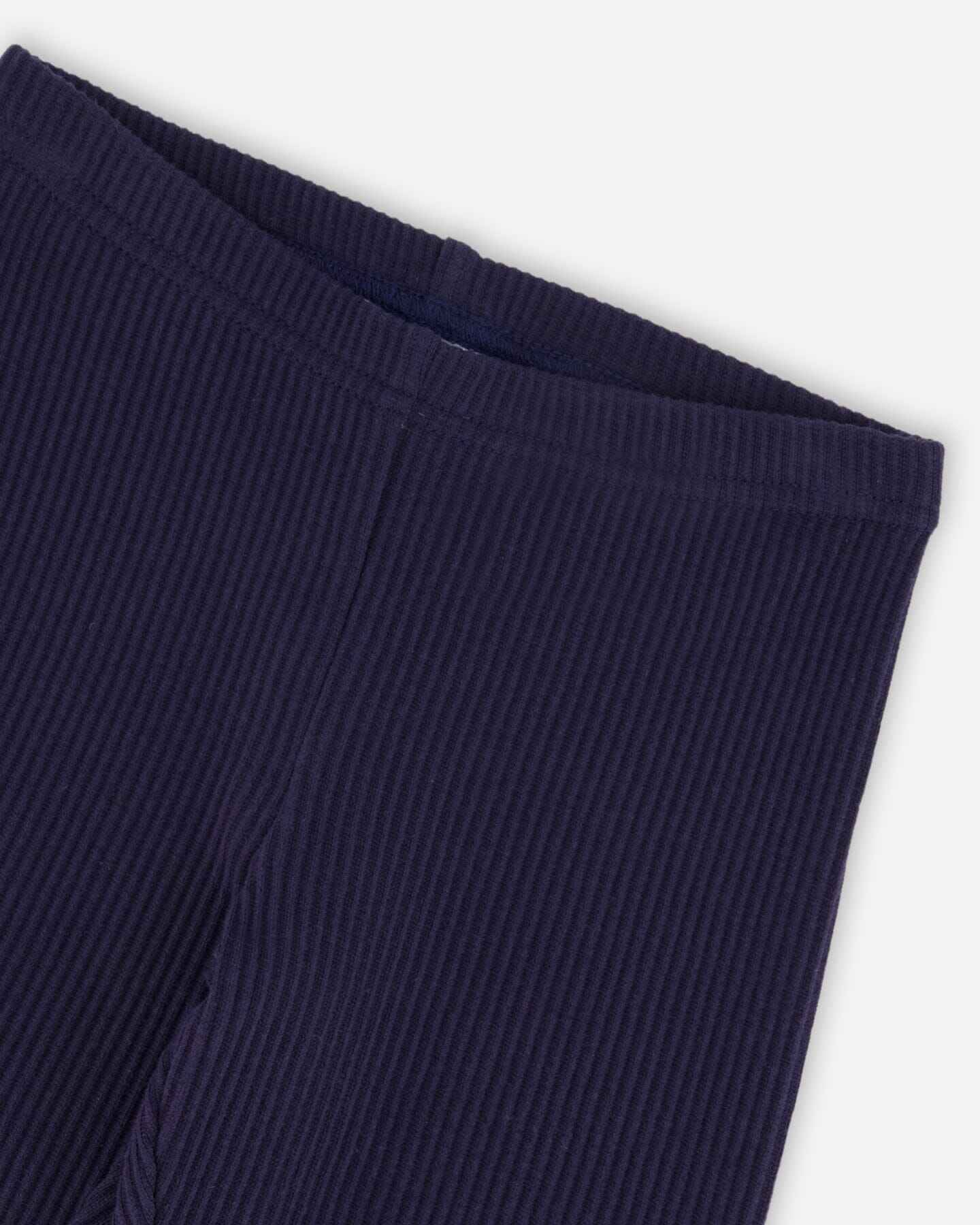 Ribbed Leggings Navy Blue