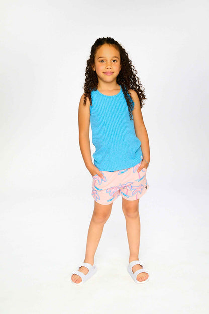 Rib Tank Top Blue