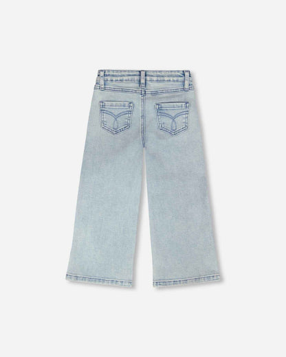 Wide Leg Light Blue Denim Jeans
