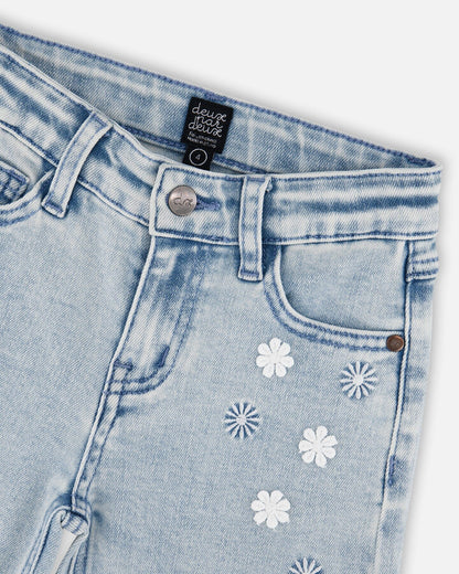 Wide Leg Light Blue Denim Jeans