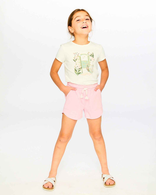Organic Cotton Jersey Shorts Dusty Pink