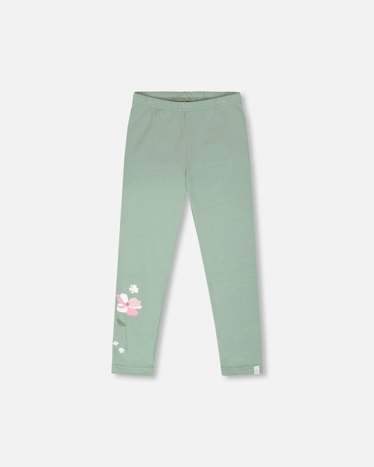 Organic Cotton Jersey Leggings Sage Green