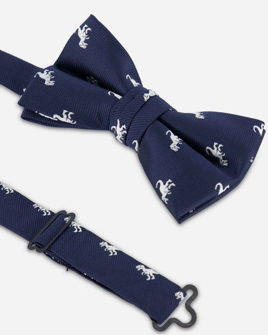 Bow Tie Blue Dino Print