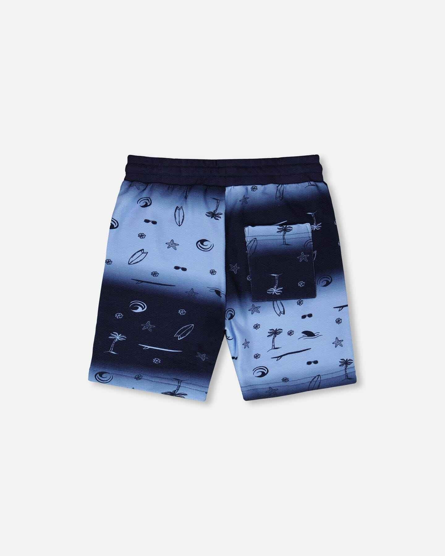 French Terry Shorts Blue Gradient