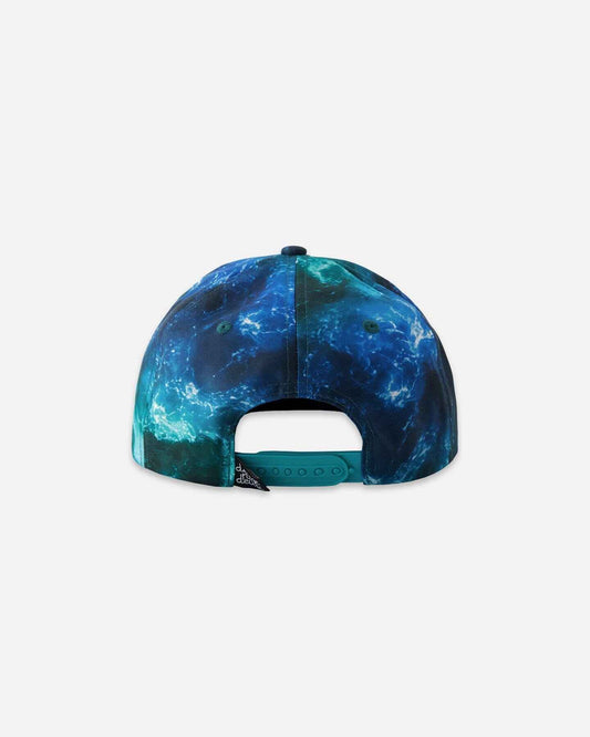 Cap Blue Wave Print