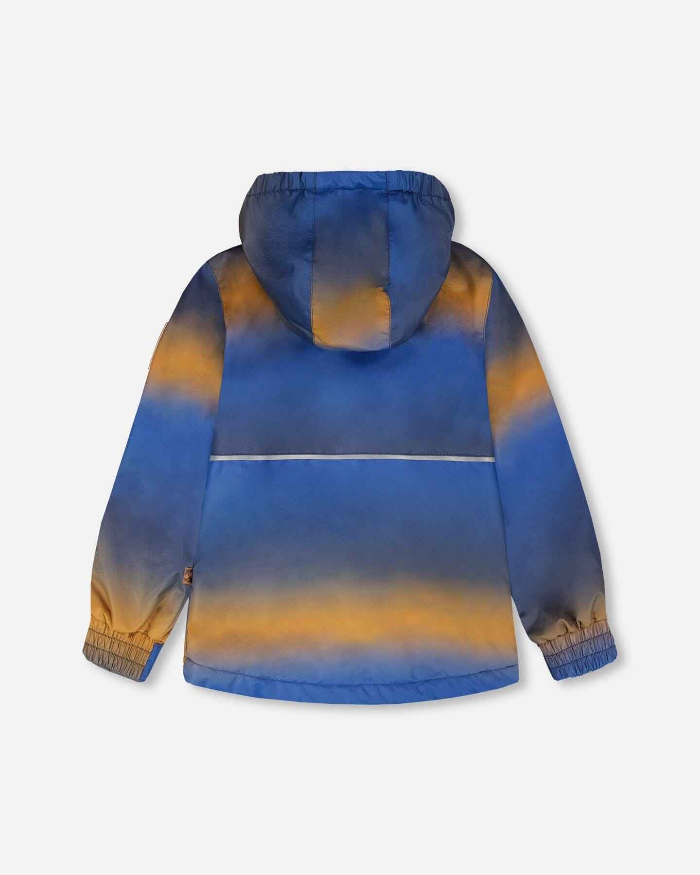 Two-Piece Mid-Season Outerwear Set Blue And Brown Gradient