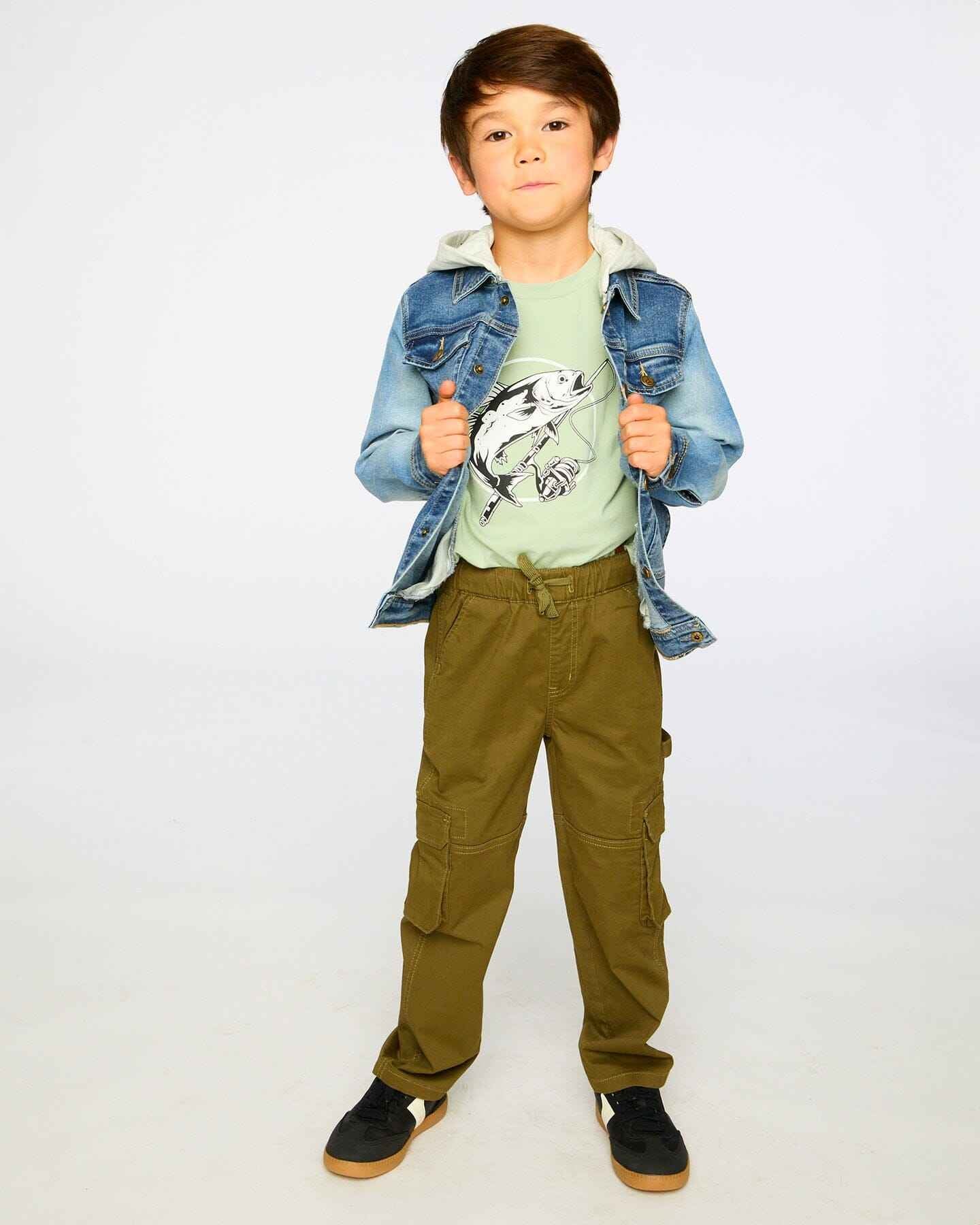 Stretch Twill Carpenter Pants Dark Khaki Green