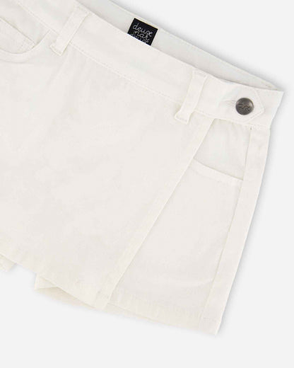 Stretch Twill Skort White