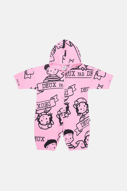 40Th Anniversary Printed Jersey One-Piece Soft Pink