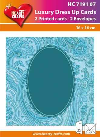 Luxury Dress Up Cards - Blue Oval