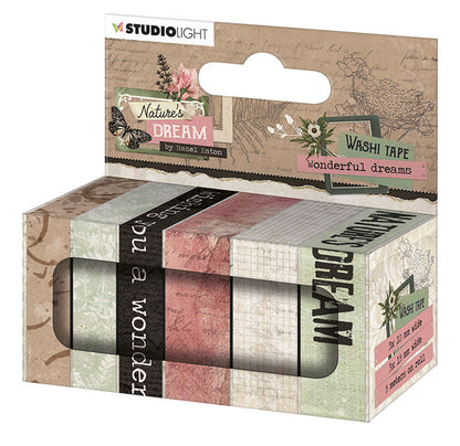 HEN Washi Tape Wonderful Dreams Natures Dream 77,5x37x37mm 6 PC nr.16