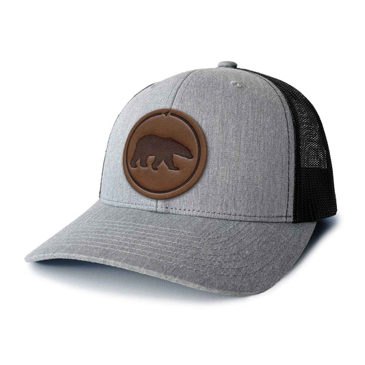 Polar Bear Leather Patch Trucker Hat