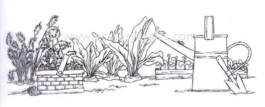Marianne Design Clear Stamp - Hetty's Border: Vegetable Garden