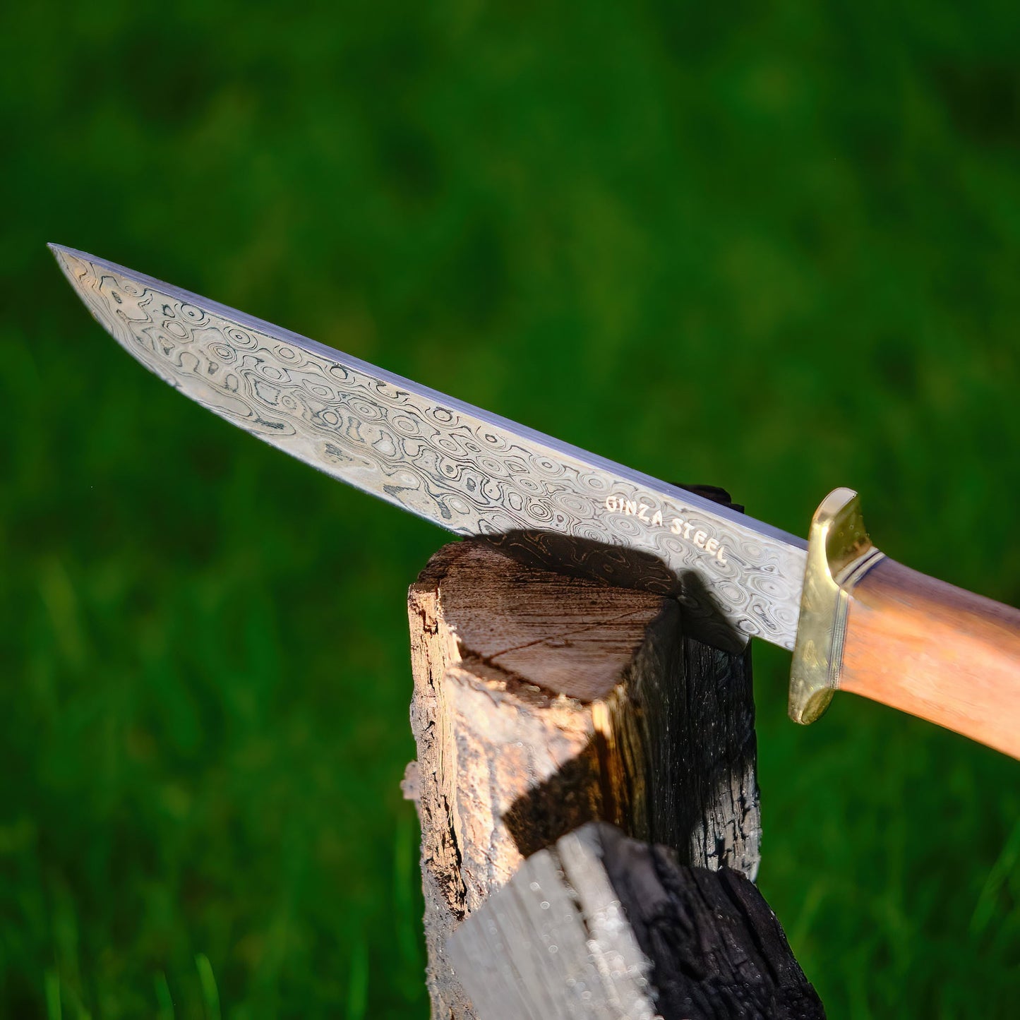Ginza Steel Haruto-III Bowie Knife - 9" Blade with Leather Sheath