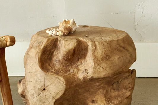 Beistelltisch Erosion - altes Teakholz