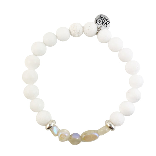 Mystic Moonstone & Jade Bracelet