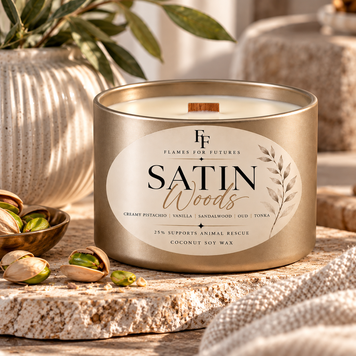 Satin Woods — 8 oz Coconut Soy Candle