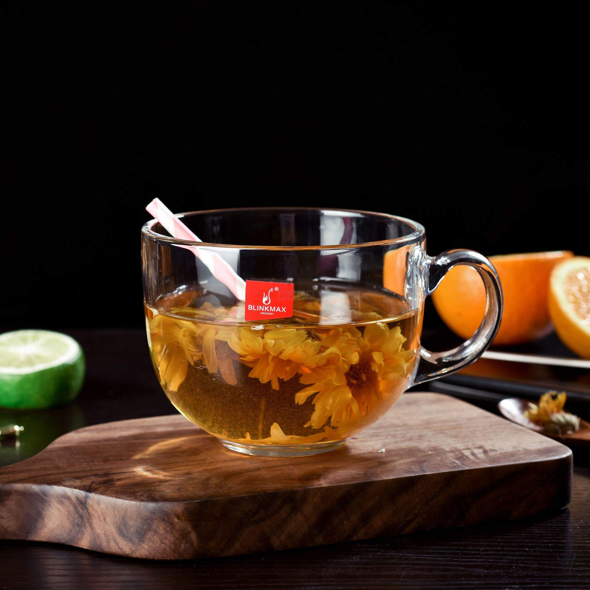 BLINKMAX Glass Teacups – 6.35 oz (190 mL), Set of 6