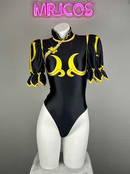 Super Hero Chun Li Spandex Cosplay Open Crotch Halloween Costume Bodysuit Sexy Lingerie