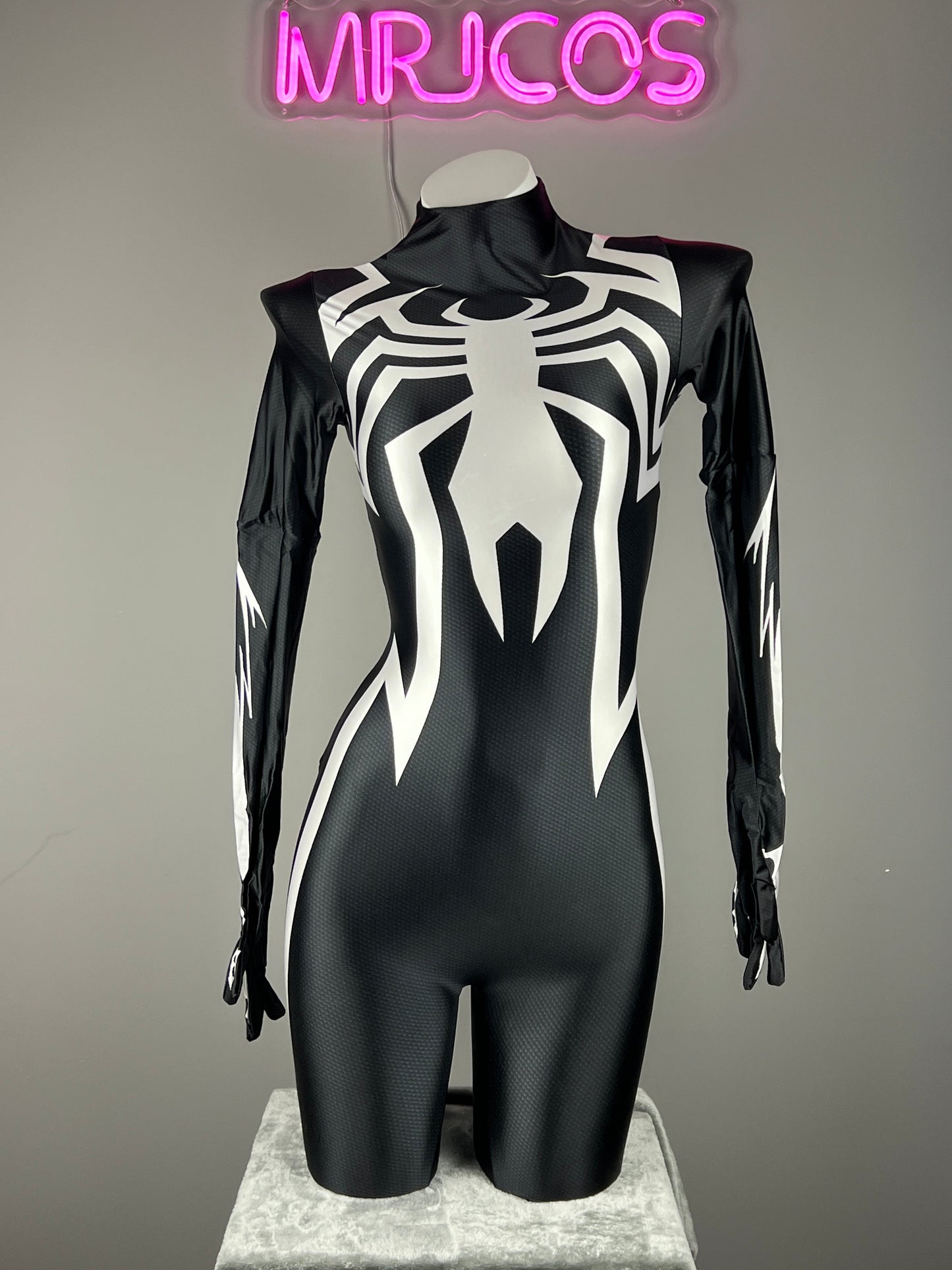 【DISCONTINUED】Symbiote Spider Cosplay Bodysuit | Spandex Black Spider Costume