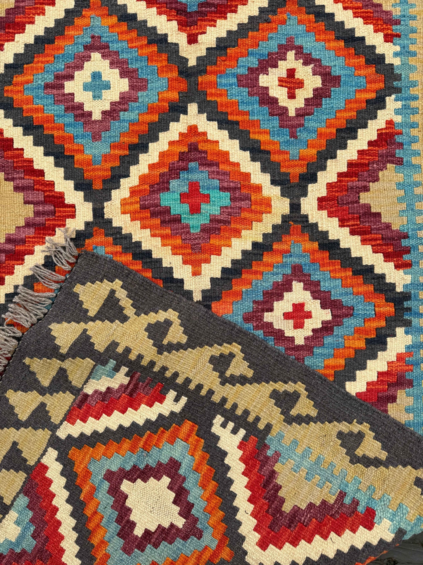 Afghan Maimana Kilim Runner | 2' 7" x 6' 8"