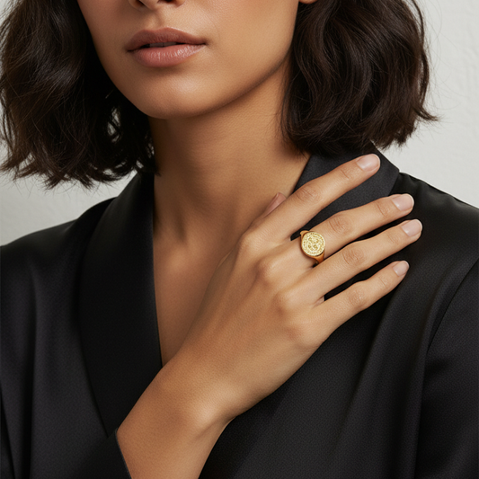 Moon Face Ring