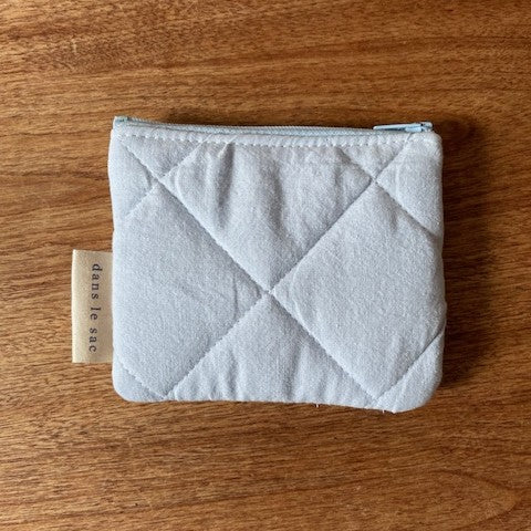 Porte-monnaie matelassé en coton