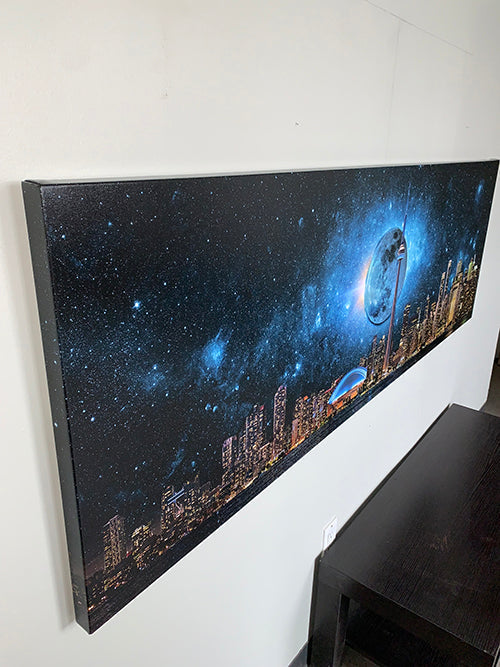 Toronto Skyline Moon-Cities Skyline- Wall art decor