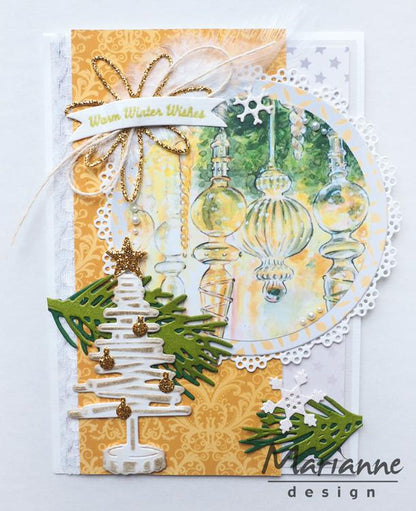 Marianne Design Christmas Baubles Cutting Sheet