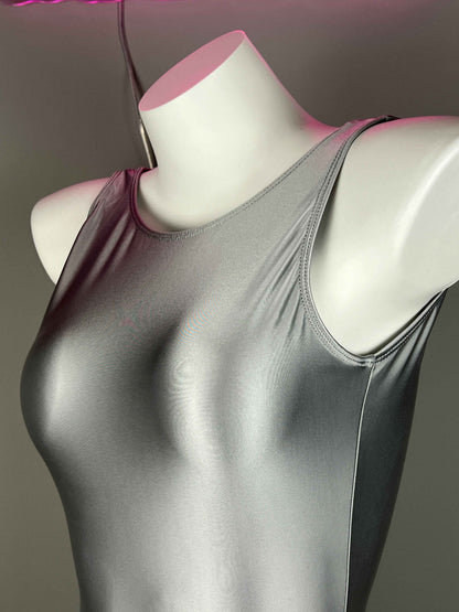 Sleeveless Tight Spandex Casual Halter Dress Basic Stretchy Wrap Party Dress