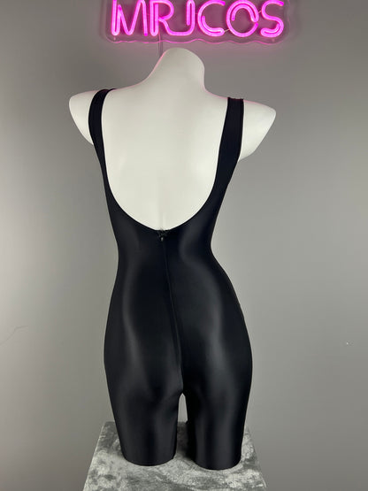 Sleeveless Sheer Spandex Bodysuit Glossy Silky Spandex Yoga Suit Lingerie