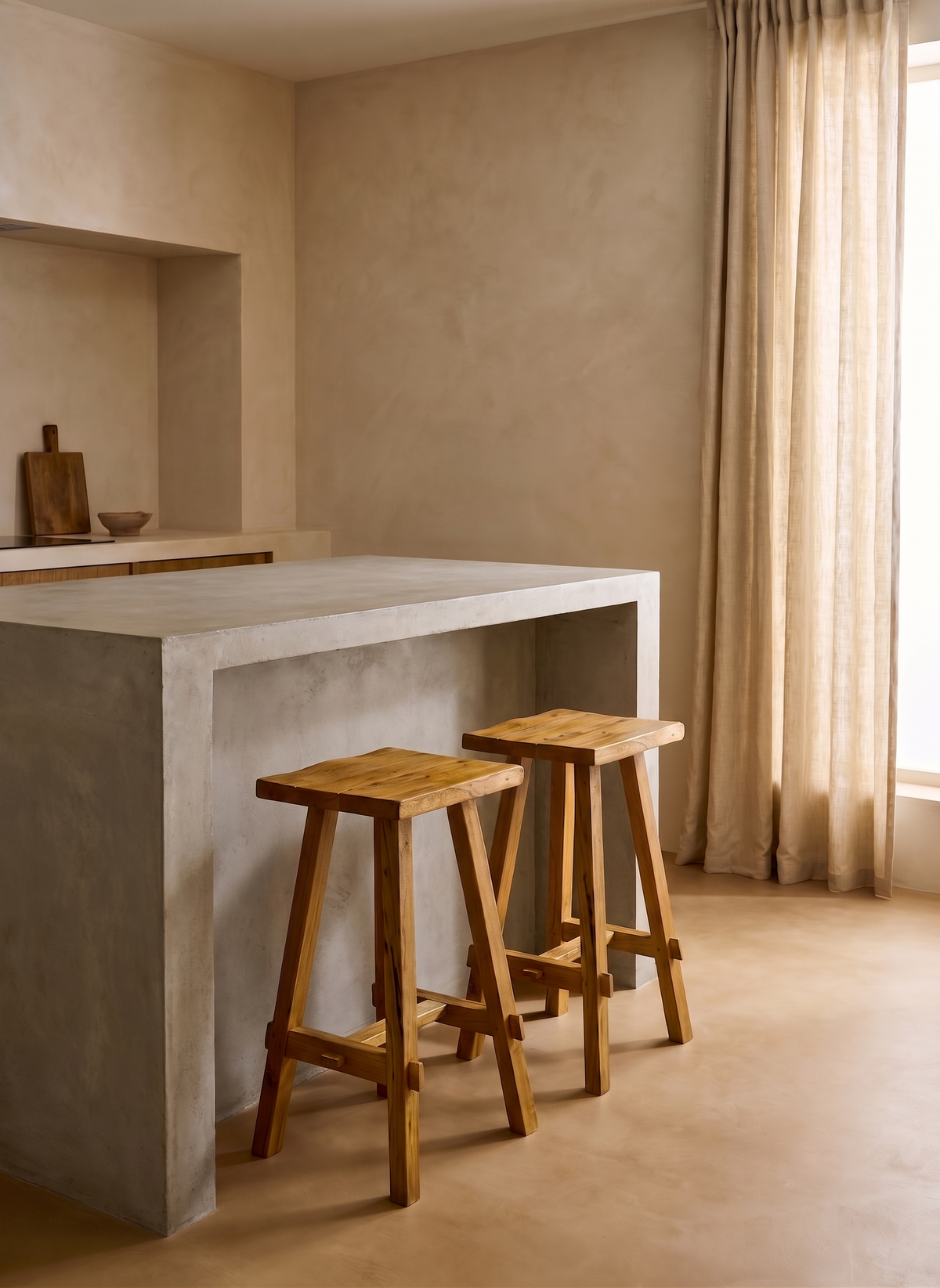 Barhocker Artisan aus recyceltem Teakholz