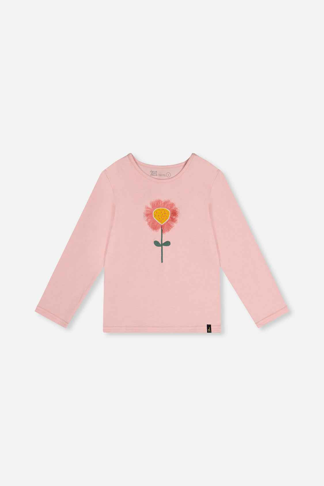 Long Sleeve Organic Cotton T-Shirt Pale Dusty Pink