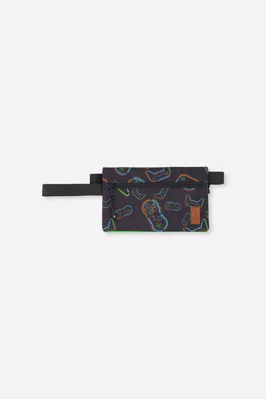 Pencil Case Black Printed Controller