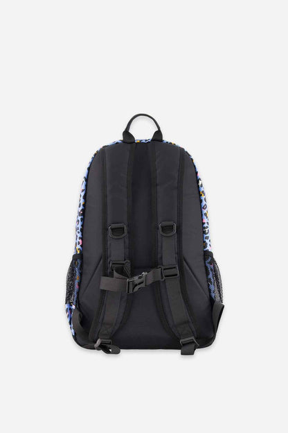 Kids Backpack Blue Leopard Print
