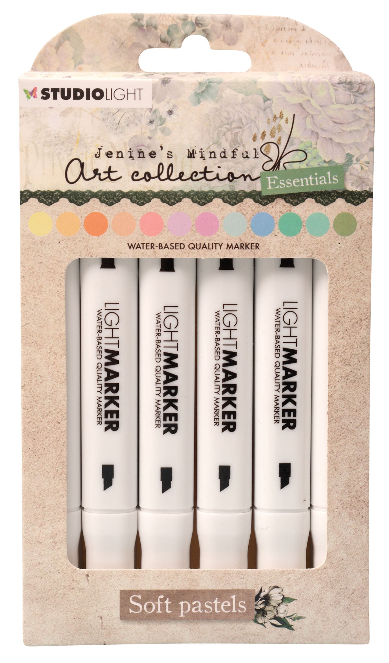 JMA Light Markers Soft Pastels Essentials 95x152x32mm 12 PC nr.14