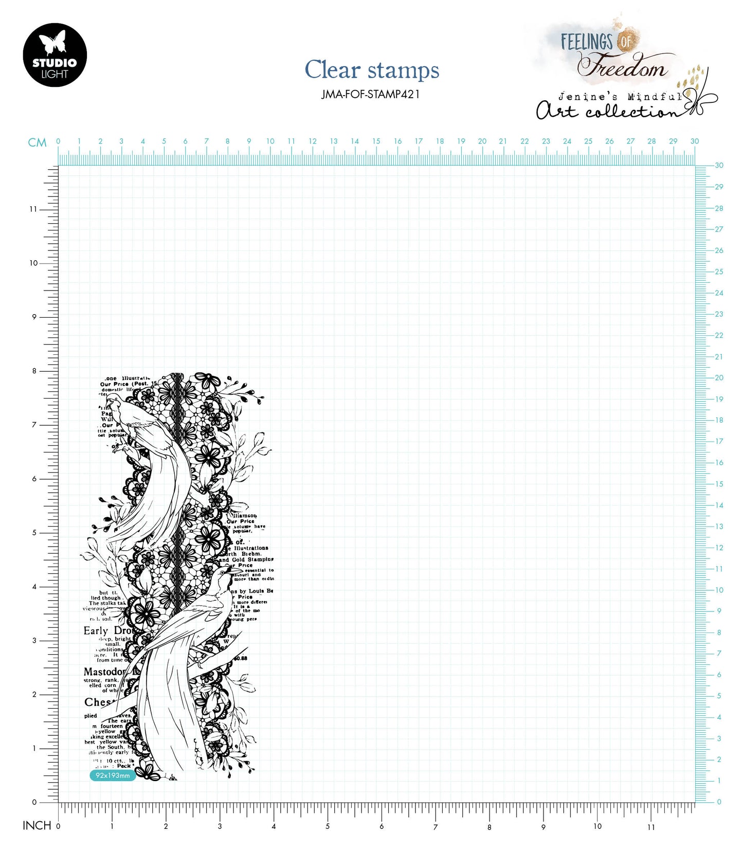 JMA Clear Stamp Birds-Of-Paradise Feelings Of Freedom 92x193x3mm 1 PC nr.421