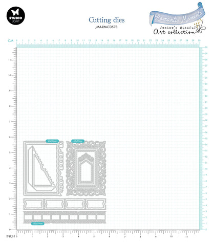 JMA Cutting Die Artist Trading Cards & Strips Romantic Moments 135x135x1mm 15 PC nr.573