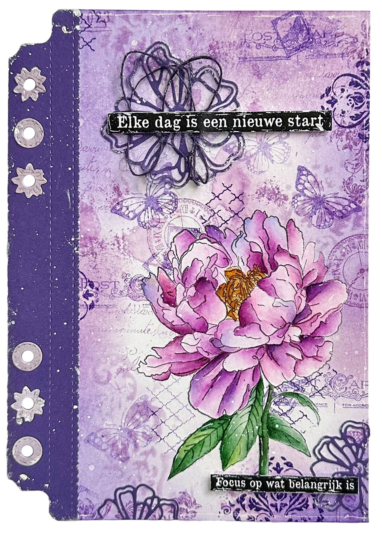 JMA Water-Reactive Ink Pads Peonies (Purples & Pink) Victorian Dreams 3 PC