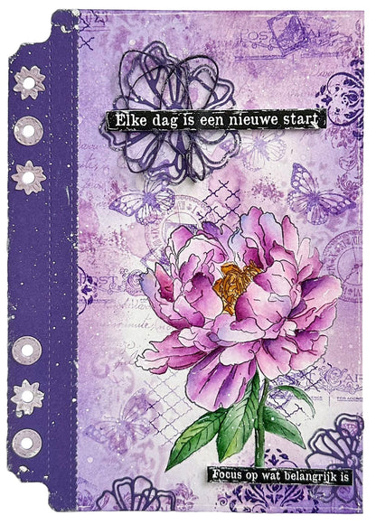 JMA Water-Reactive Ink Pads Peonies (Purples & Pink) Victorian Dreams 3 PC