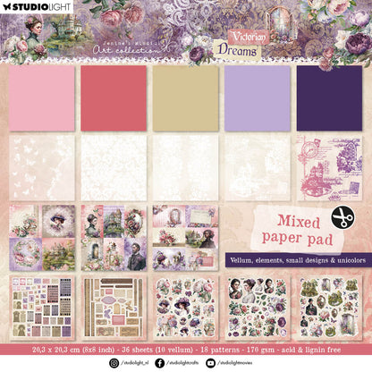JMA Mixed Paper Pad Vellum, Unicolor & Elements Victorian Dreams 36 SH