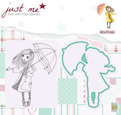 Just Me Stamp & Die Set Autumn Weather