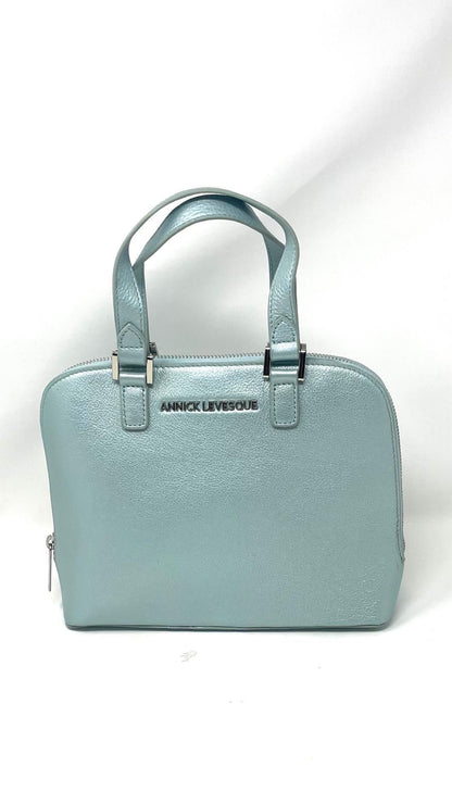 Sac à main en cuir Bleu Céleste, Justine