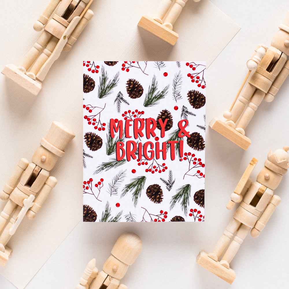 Merry & Bright - Greeting Card