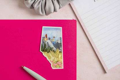 Calgary Skyline Alberta Matte Sticker